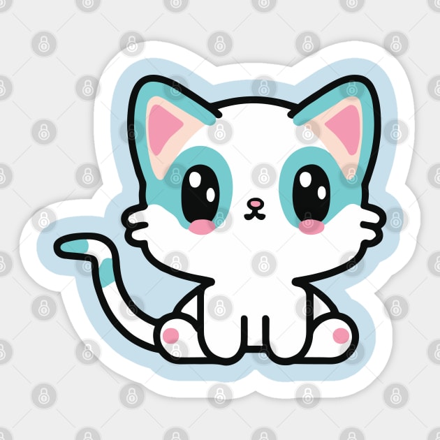 cute cat drawing Sticker by Kawaii Bomb